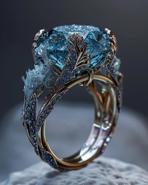 The last rings of this series tne blue diamonds 💎 #rings #jewellery #aijewellery #aijewelry #aijewelrydesign #midjourney #conceptart #jewelrycollection #jewelrydesign #jewellerydesign Most Beautiful Ring, Intricate Jewelry Design, Jeweler Aesthetic, Spiritual Necklaces, Nature Rings, Blue Diamond Jewelry, Unique Wedding Jewelry, Fantasy Ring, Expensive Rings