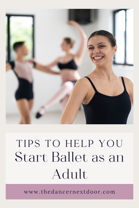 Beginner Ballet Exercises, Learning Ballet, Ballet Basics Moves, How To Be A Ballerina At Home, Ballet For Adults Beginners, How To Get Better At Ballet, Adult Ballet Class Outfit, Ballet For Adults, Learn Ballet