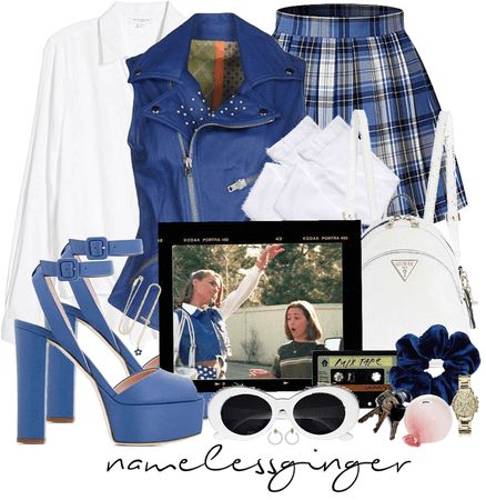 Alexia Wheaton, Wish Upon A Star Movie Outfits, Star Outfit, Blue Scrunchie, Wish Upon A Star, 2022 Fashion, Armani Exchange, Outfit Maker, Outfit Shoplook