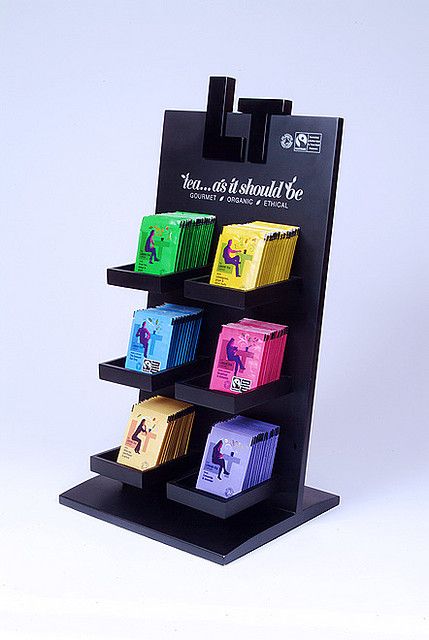 Display stand by The London Tea Company Display Rack Ideas, Display Shelf Design, Clipper Tea, Cardboard Display Stand, Supermarket Display, Pos Design, Tea Display, Chocolate Packaging Design, London Tea