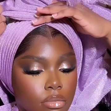 GÈLÈ ARTIST IN LAGOS, NIGERIA✨ on Instagram: "Always trust the process💜💜💜 Makeup | @glambyomoye Gele Stylist | @tagele__ Outfit | @rachaeloni_couture Frontal installation | @lshbeautyhub Earrings | @tavinstores" Nigeria Makeup Looks, Frontal Installation, Best Makeup Artist, Lagos Nigeria, November 30, Makeup For Black Women, Trust The Process, Party Makeup, The Process