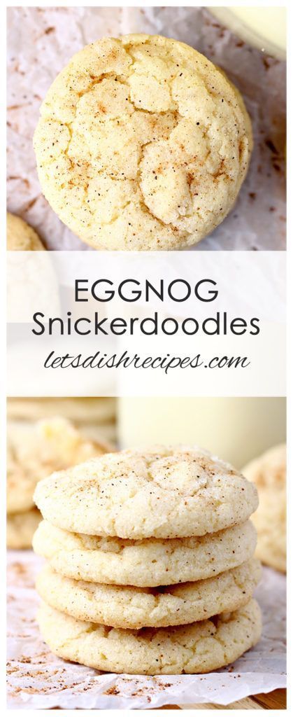 Eggnog Snickerdoodles Recipe | Classic snickerdoodle cookies with a holiday twist--the flavors of eggnog and nutmeg! Eggnog Rezept, Eggnog Snickerdoodles, Eggnog Dessert, Snickerdoodles Recipe, Eggnog Cookies, Snickerdoodle Recipe, Snickerdoodle Cookies, Eggnog Recipe, Snickerdoodle Cookie Recipes