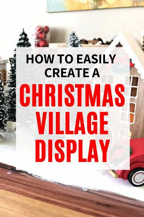 Snowflakes On Windows, Farmhouse Christmas Village, Dickens Village Display, Lemax Christmas Village Display, Christmas Village Display Ideas Diy, Christmas Tree Village Display, Christmas Village Display Ideas, Diy Christmas Village Displays, Village Display Ideas