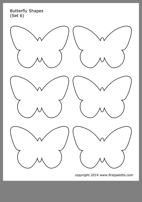 Butterfly Printable Template, Butterfly Shapes, Shapes Printable, Flower Templates Printable, Printable Shapes, Butterfly Template, Butterfly Printable, Butterfly Butterfly, Colouring Printables