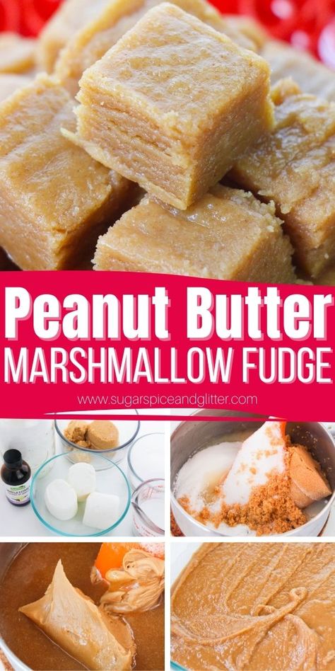 Peanut Butter Marshmallow Fudge, Easy Peanut Butter Fudge Recipe, Fudge With Marshmallow Cream, Best Peanut Butter Fudge, Peanut Butter Fudge Recipes Easy, Easy Peanut Butter Fudge, Microwave Peanut Butter Fudge, Marshmallow Fudge Recipe, Marshmallow Fudge