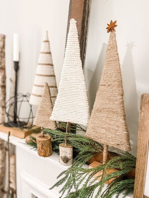 I'm sharing a cute and easy DIY Christmas Tree. It's rustic and simple and with the buzz about shipping delays and product shortages, creating something from scraps around the house is the best idea! When I was in South Carolina this fall, I spotted the most adorable tree in a home decor shop. Made of twine and wood, it was the perfect neutral to fit in with my style. If you follow me, you know I love a more simple look (except at the holidays.) Maybe because I have more holiday de… Easy Diy Christmas Tree, Joululahjat Diy, Tree Tutorial, Xmas Diy, Natural Christmas, Easy Christmas Diy, Product Ideas, Noel Christmas, Christmas 2023