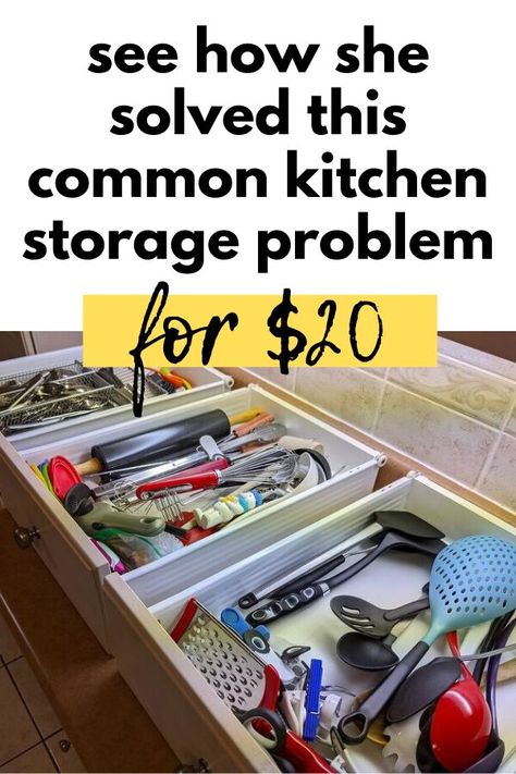 If you're tired of your cluttered kitchen drawers check out how to make an easy utensil drawer divider organizer for cheap. Easy way to organize your kitchen drawer on a budget. Kitchen Utensil Drawer, Kitchen Drawer Dividers, Cluttered Kitchen, Flatware Drawer, Kitchen Drawer Organizer, Utensil Drawer Organization, Old Bookcase, Utensil Drawer, Organize Your Kitchen