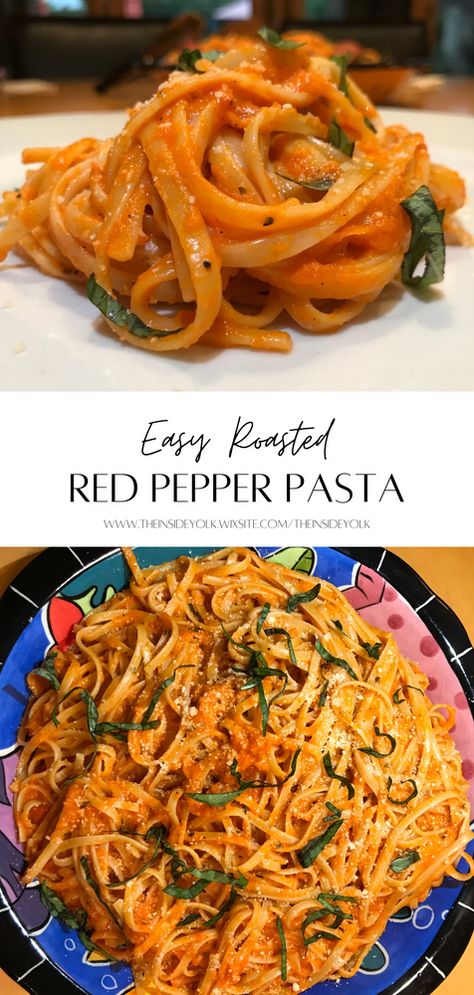 Roasted Red Pepper Chicken Soup, Jarred Red Pepper Recipes, Recipes With Fire Roasted Red Peppers, Jar Roasted Red Peppers Recipes, Roasted Bell Pepper Pasta Sauce, Recipes Using Jarred Roasted Red Peppers, Red Pepper Alfredo Sauce, Roasted Red Bell Pepper Sauce, Fire Roasted Red Peppers Recipes