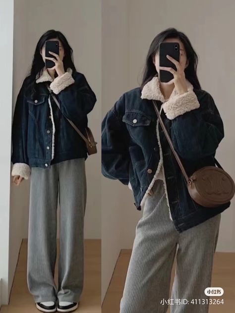 Korean Casual Outfits Winter, Korean Fall Fashion, Korean Style Winter, Korean Winter Outfits, Outfit Korean Style, Her Outfits, Winter Fashion Outfits Casual, Clothes Korean Style, Cold Outfits