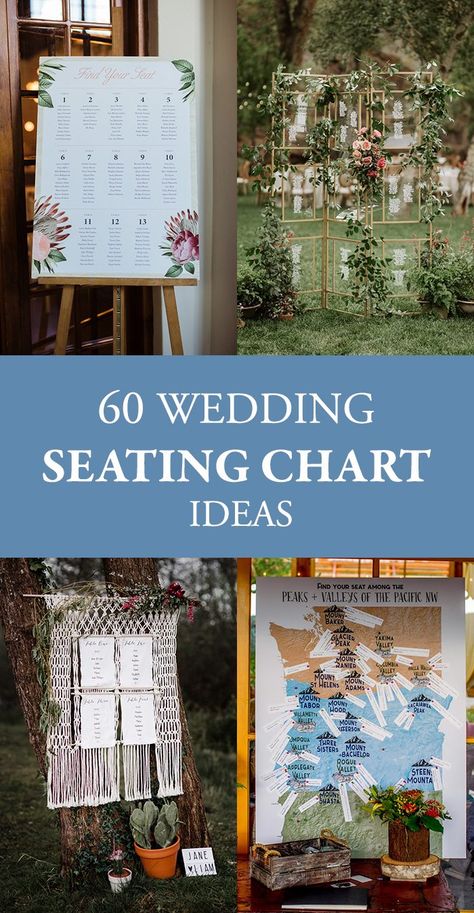 60 Wedding Seating Chart Ideas | Junebug Weddings Unique Seating Chart Wedding, Seating Chart Ideas, Seating Chart Wedding Diy, Reception Seating Chart, Party Seating, Table Seating Chart, Diy Seating, Wedding Table Seating, Wedding Reception Seating