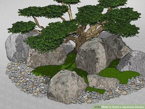 Japanese Garden Stepping Stones, Japanese Inspired Garden Front Yards, Hillside Japanese Garden, Japanese Style Front Yard, Front Yard Japanese Garden, Japanese Inspired Front Yard, Bonsai Garden Landscaping, Small Japanese Garden Diy, Zen Gardens Backyard