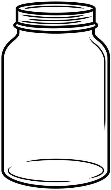 Mason Jar Template, Mason Jar Printables, Jar Template, Monogram Ideas, Empty Jar, Mason Jar Crafts, Jar Crafts, Wide Mouth, Digital Stamps