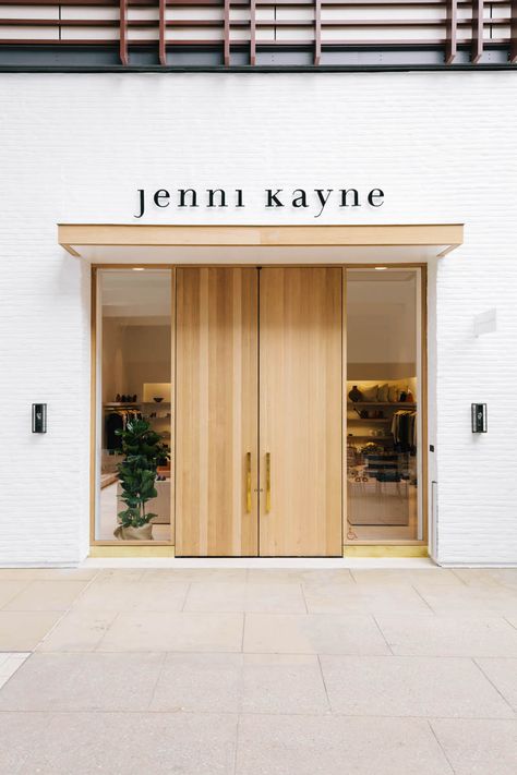 I’ve wanted to open a store in Northern California for as long as I can remember, so I’m very excited about our just-opened Palo Alto boutique.                                                                                                                                                                                 More Doors, Entrance, California, Jenni Kayne, Front Entrance, Wooden Doors, Clothing Store, Garage Doors, Cafe