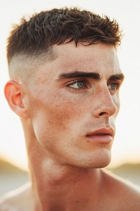 High Fade Haircut Mens Short Top, Men’s Undercut, Men Short Hair Fade, Very Short Hair Men, Crew Cut Haircut, Men Fade Haircut Short, Stylish Mens Haircuts, Short Textured Hair, Mens Haircuts Short Hair