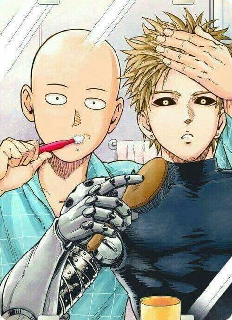 Genos X Saitama, Saitama Genos, One Punch Man Manga, One Punch Man Anime, 5 Anime, Love My Boys, Manga Boy, Punch Man, One Punch