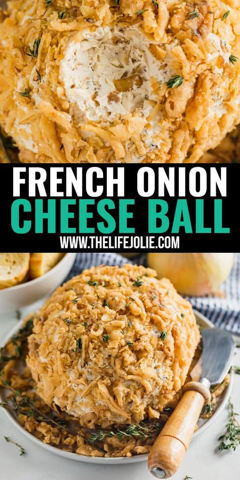 French Onion Cheese Ball, Best Cheese Ball Recipes, Savory Cheese Ball, Onion Cheese Ball, Christmas Cheese Ball, Chocolate Appetizers, Cheese Ball Recipes Easy, Ball Recipes, Savory Cheese