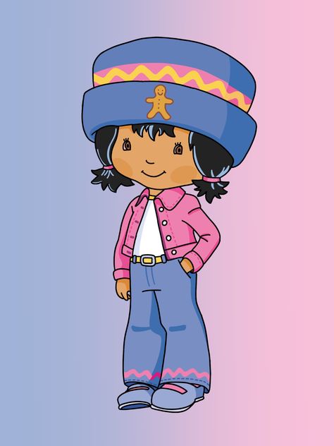 2003 strawberry shortcake character, ginger snap Strawberry Shortcake Cartoon Characters, Strawberry Shortcake Characters Aesthetic, Gingersnap Strawberry Shortcake, Cartoon Characters With Curly Hair, 2000s Strawberry Shortcake Characters, Ginger Snap Strawberry Shortcake Pfp, Strawberry Shortcake Painting, Ginger Snap Costume, Annie Oatmeal Strawberry Shortcake