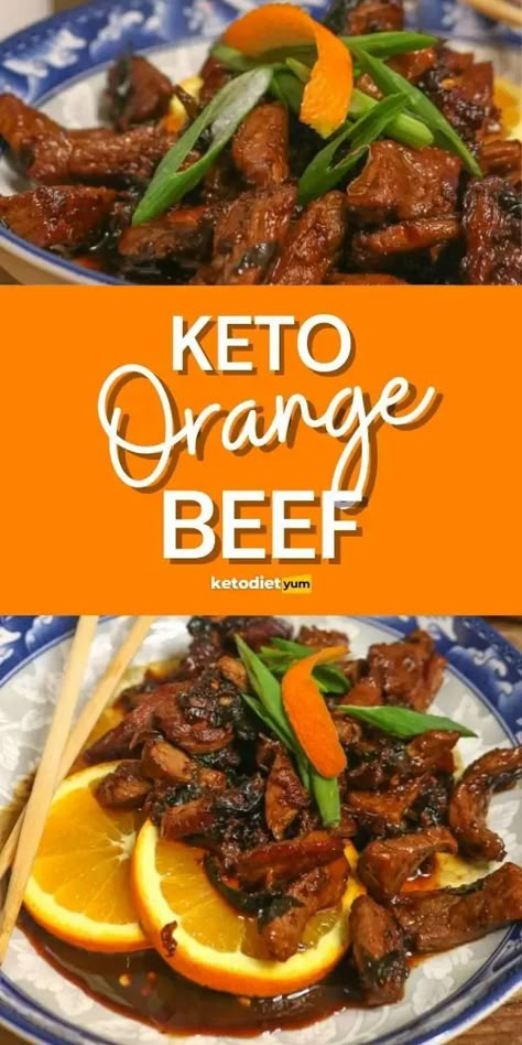 Our Crispy Keto Chinese Orange Beef is the perfect dish when you're craving Chinese takeout! Made fresh with a tangy, sticky and citrusy sauce! Keto Chinese Food, Keto Chinese, Keto Stir Fry, Orange Beef, Sticky Sauce, Crispy Beef, Free Keto Meal Plan, Chinese Takeout, Free Keto Recipes