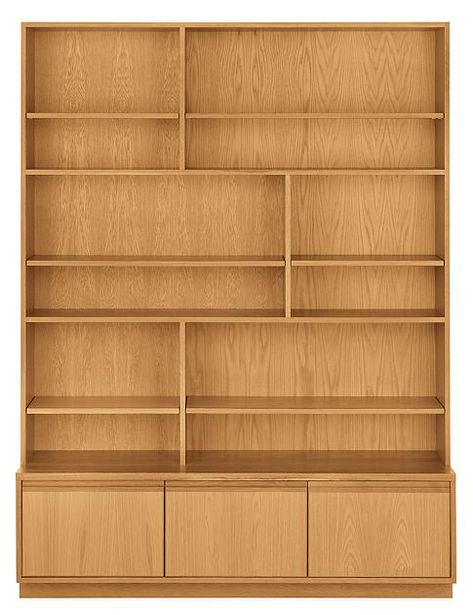 Keaton Modern Bookcases - Modern Bookcases & Shelves - Modern Office Furniture - Room & Board Modern Bookcases, Bookcase White, Bookcase Wall Unit, Veneer Door, Modern Office Furniture, Bookcase Wall, Custom Sectional, Modern Bookcase, White Bookcase