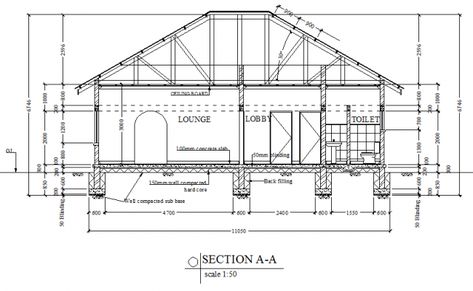 Servant Quarters, Section Drawing Architecture, North Facing House, Build A Shed, Open House Plans, Plan Layout, House Roof Design, Interior Architecture Drawing, Shed Building Plans