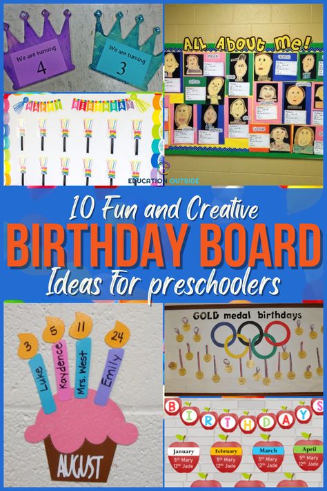 Birthday Display Preschool Classroom, Birthday Wall Ideas For Kindergarten, Kindergarten Birthday Display, Preschool Birthday Calendar, Display Birthdays In Classroom, Prek Birthday Board, Birthday Display Preschool, Staff Birthday Bulletin Board Ideas, School Birthday Decoration Ideas