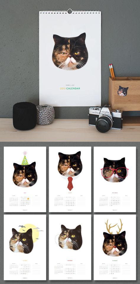 Pet Calendar Ideas, Elena Rodriguez, Funny Calendars, Cat Calendar, Business Cards Layout, Maria Elena, What Cat, Stationery Printing, Cats Artists