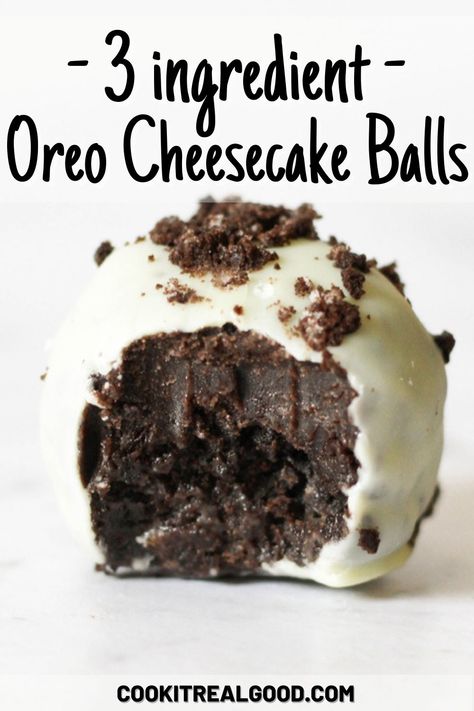 Oreo Cheesecake Balls Recipes, Easy Oreo Balls 3 Ingredients, Can You Freeze Oreo Balls, Oreo And Cream Cheese Balls, Oreo Ball Recipe 3 Ingredients, Oreo Cheesecake Truffles, Cheesecake Ball Recipes, Oreo Cheesecake Bites No Bake, Reese Oreo Balls