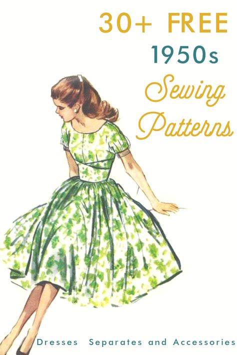 Style Sewing Patterns, Retro Hairstyles Tutorial, Diy Sy, 1950s Sewing Patterns, Patron Vintage, Sewing Magazines, Free Sewing Patterns, Sew Ins, Beginner Sewing Projects Easy