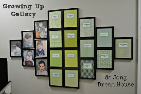 de Jong Dream House: DIY Quilt Display School Photo Gallery Wall, Yearly School Picture Display Ideas, School Picture Wall Ideas, How To Display School Pictures On Wall, School Year Photos Display, School Picture Gallery Wall, School Year Picture Display, Displaying School Pictures, How To Display School Pictures