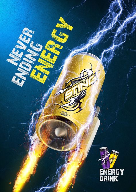 Energy Drink Poster, Energy Drinks Packaging, Drink Poster, 광고 디자인, Social Media Advertising Design, Creative Advertising Design, Drinks Logo, Graphic Design Ads, Food Graphic Design