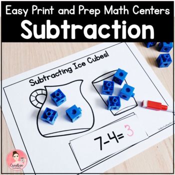 Adding And Subtracting Activities, Math Cube Activities Kindergarten, 1st Grade Hands On Activities, Adding Activities Kindergarten, Addition Math Centers Kindergarten, Hands On Subtraction Activities, Hands On Kindergarten Activities, Subtraction Activities For Kindergarten, Kindergarten Subtraction Activities