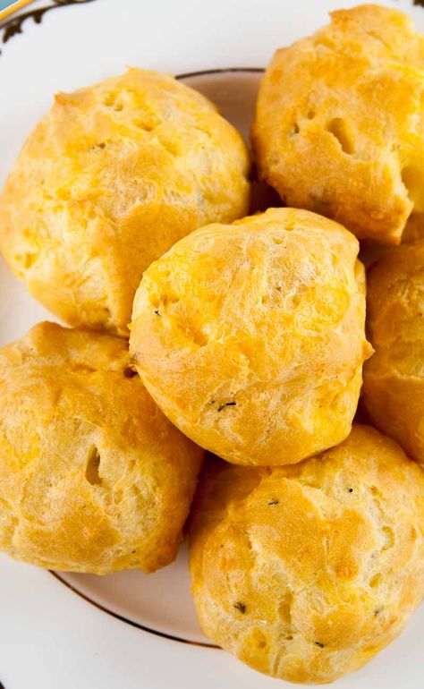 Cheddar Cheese Puffs Recipe, Cheddar Cheese Puffs, Cheese Puffs Recipe, Savory Cheese, Queso Cheddar, Cheese Puffs, Puff Recipe, Savoury Baking, Simply Recipes