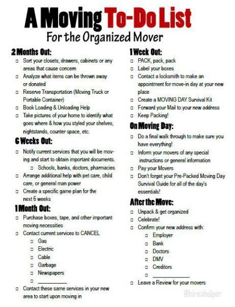 Moving Timeline Checklist, Moving To Do List, Organized Move, Moving List, Moving Timeline, Moving Organisation, Moving House Tips, First Apartment Tips, Moving Hacks Packing