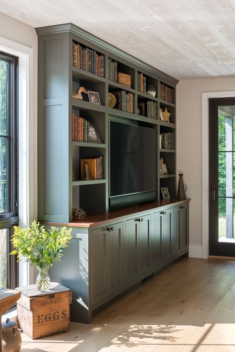 Built-ins for Living Room — Simpson Cabinetry Tv Wall Unit Ideas, Wall Unit Ideas, Living Room Built In Cabinets, Sustainable Living Room, Tv Built In, Built In Shelves Living Room, Home Decor Cozy, Living Room Built Ins, Library Office