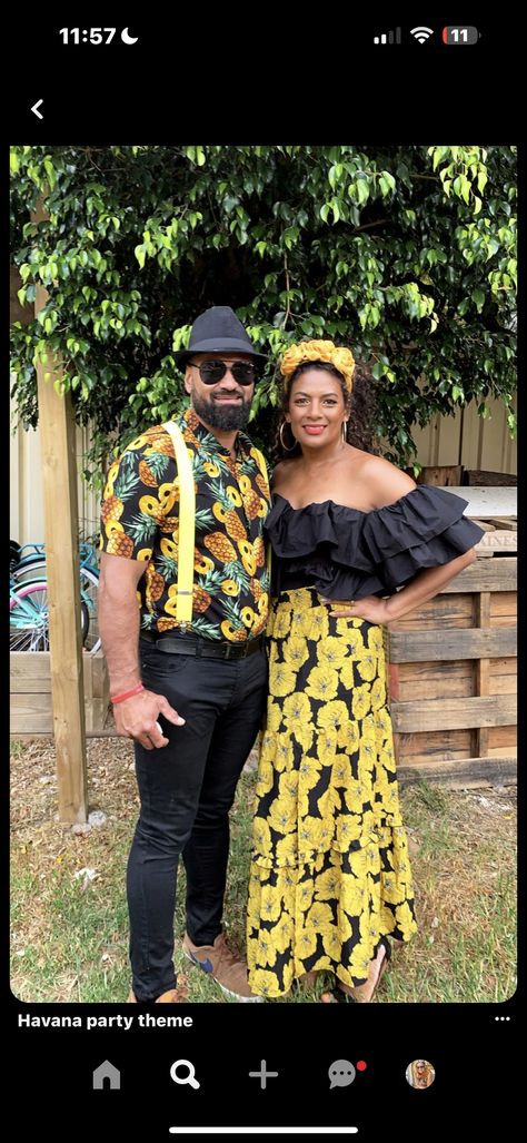 Havana Theme Party Outfit, Havana Night Outfit Women, Havanna Outfit Party, Havana Nights Party Attire For Men, Caribian Party Outfits, Havana Nights Dress Women, Cuban Nights Party Outfit, Cuban Dress Havana Nights, Cuba Party Outfit