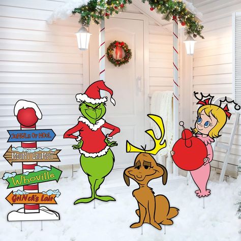 Whoville Lawn Decorations, Whoville Cutouts, Whoville Silhouette, Whoville Wood Cutouts, Whoville University Svg, Grinch Yard Decorations, Whoville Christmas Decorations, Christmas Parade Floats, Grinch Christmas Tree