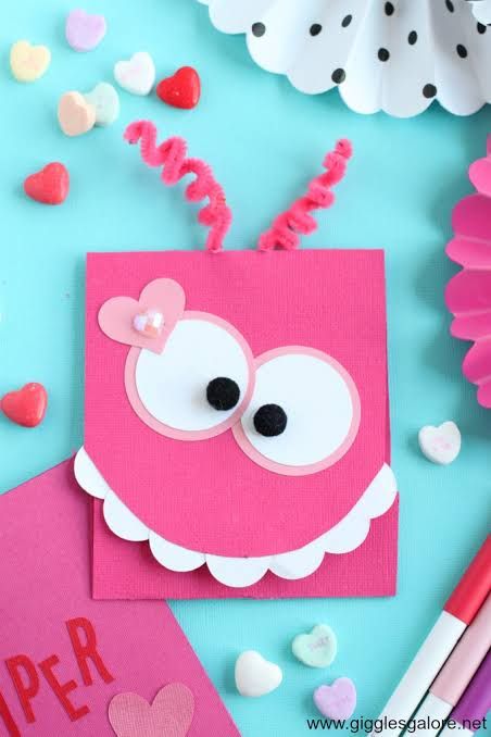 Valentine Cards For Kids To Make For Parents, Valentines Cards Kids Can Make, Child Valentine Cards, Giraffe Valentine Card, Valentine Cards For Kids Handmade, Children’s Valentine Cards, Diy Valentine Cards For Kids Classroom, Pop Up Valentine Cards Diy For Kids, Easy Homemade Valentines Day Cards