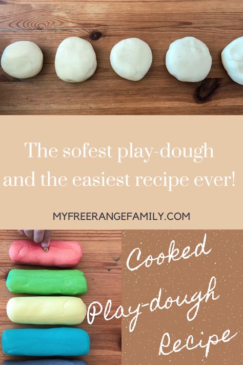 I have been making play-dough for years. And I promise, this is the best cooked play-dough recipe you'll find. So easy, and so soft... enjoy! #playdough #kidsactivities #playdoh Thermomix Playdough Recipe, Homemade Play-doh, Homemade Play Dough Easy, Gluten Free Play Dough Recipe, Soft Play Dough Recipe, Diy Play Dough Recipe, Easy Play Dough Recipe, Play Dough Ideas, Soft Playdough Recipe