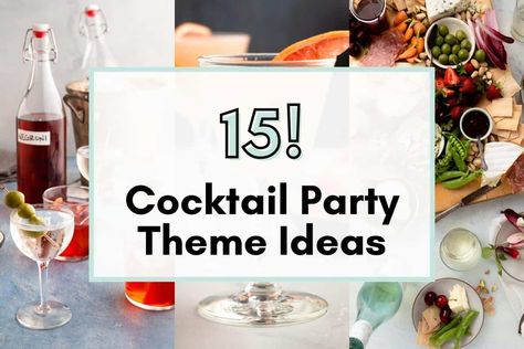 A great party theme can turn a night with friends into an event that’s creative, fun, and entertaining. These Theme Ideas for Cocktail Parties will fill you with inspiration before throwing your next party! Drink Party Themes, Drink Theme Ideas, Cocktail Night Theme Ideas, Drink Themed Party, Theme Cocktail Party Ideas, Progressive Cocktail Party Ideas, Everyone Brings A Drink Party, Cocktail Night Theme, Themed Cocktail Night Ideas