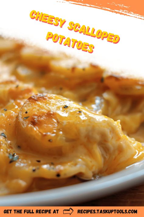 Discover the ultimate comfort food with our Cheesy Scalloped Potatoes recipe. Perfectly layered potatoes are smothered in a rich, creamy cheese sauce and baked to golden perfection. Whether you're hosting a family dinner or need a crowd-pleasing side dish for a special occasion, this easy-to-follow recipe promises a flavorful experience. Ideal for potato lovers and cheese enthusiasts alike, these scalloped potatoes are the perfect blend of taste and texture. Click to explore step-by-step instructions and tips for achieving Cheese Sauce For Potatoes, Layered Potatoes, Cheesy Scalloped Potatoes Recipe, Cheesy Scalloped Potatoes, Scalloped Potatoes Easy, Scalloped Potatoes Recipe, Creamy Cheese Sauce, Layered Potato, Cheddar Cheese Sauce