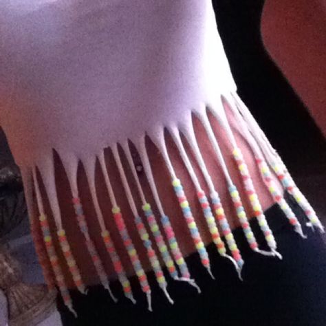 Homemade fringe beaded tank top Diy Fringe, Fringe Tank Top, Cute Tank Tops, Diy Clothes, Pinterest Likes, Summer Outfits, Tank Top, Tank Tops, My Style