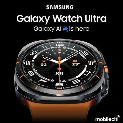 ⌚Samsung Galaxy Watch Ultra LTE 47mm ✔️1.47" 327PPI Over 3,000nits screen ✔️Up to 48hrs Exercise power saving mode ✔️Titanium ✔️10 ATM water resistance ✔️Galaxy AI-powered health insights 👉Available on Mobileciti 👉Buy Now: https://bit.ly/4dvVfHx #SamsungGalaxyWatchUltra #Smartwatch #LTE #47mm #Titanium #SapphireGlass #3000nitsScreen #48hrsBattery #HeartRateMonitoring #HealthInsights #FitnessTracker #OutdoorWatch #AdventureWatch #WaterResistant #DurableWatch #StylishWatch #TechGadget #Wea... Adventure Watches, Outdoor Watch, Watch Ultra, Samsung Galaxy Watch, Heart Rate Monitor, Stylish Watches, Fitness Tracker, Tech Gadgets, Smartwatch