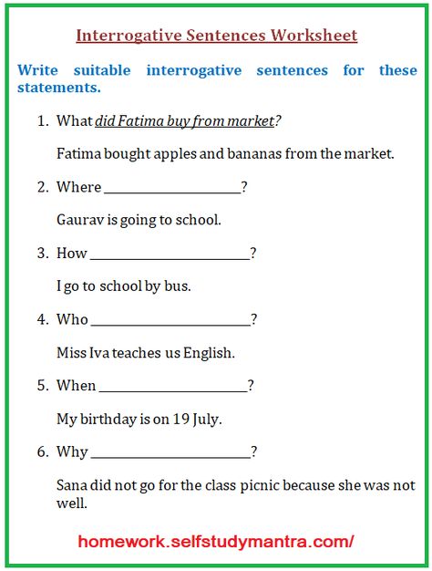 Interrogative Sentences Worksheet, Interrogative Sentences, Exclamatory Sentences, Sentences Worksheet, 2nd Grade Grammar, Hindi Language Learning, English Worksheet, Types Of Sentences, Hidden Words