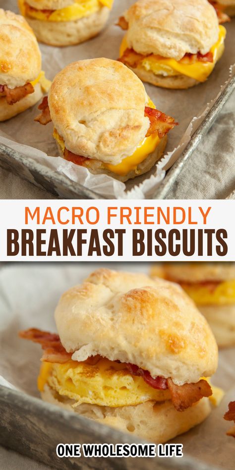 Instapot Macro Recipes, Macros Diet Recipes Breakfast, Macro Friendly Protein, Low Calorie Breakfast Sandwich Meal Prep, Macro Egg Breakfast Ideas, Macro Friendly Biscuit, Easy Macro Friendly Recipes Breakfast, Macro Friendly Bread Recipe, Kodiak Biscuit Recipe