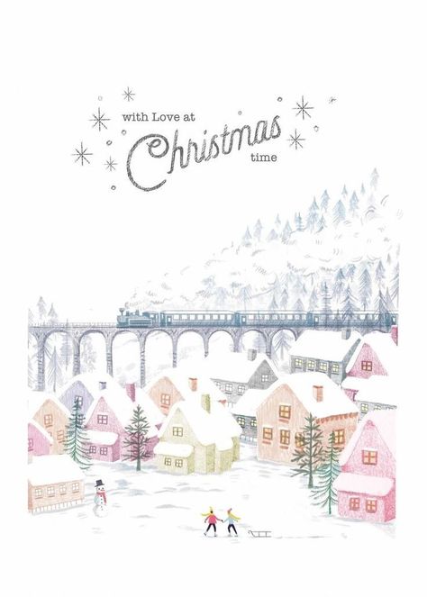 Christmas Town Illustration, Town Illustration, Caterpillar Book, Jenny Wren, Floral Cards Design, Blog Layout, Christmas Town, Advocate Art, Animated Christmas