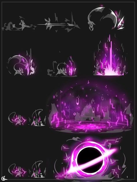 Powers Art, Magic Drawing, Arte Doodle, الفن الرقمي, Elemental Magic, Super Powers Art, Fantasy Props, Magic Design, Purple Tones