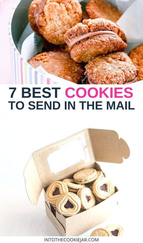 Cookies To Send In The Mail, Treats To Send In The Mail, Best Cookies To Mail Care Packages, Cookies That Travel Well In The Mail, Cookies That Mail Well, How To Mail Cookies Care Packages, Cookie Containers Packaging Ideas, Cookies To Mail Care Packages, Cookies That Ship Well Care Packages