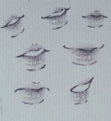 Lip Shading Drawing, Sketches Mouth, Sketches Lips, Canva Draw, Bocas Anime, Mata Manga, Lips Aesthetic, Dibujos Ideas, Drawing Lips