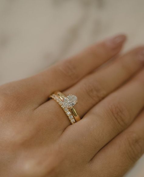 Womens Wedding Bands With Oval Engagement Ring, Wedding Band With Gold Engagement Ring, Simple Ring With Wedding Band, Oval Diamond And Wedding Band, Wedding Rings With Oval Engagement Ring, Wedding Bands For Oval Engagement Ring, Wedding Bands For Simple Engagement Ring, Simple Engagement Ring With Wedding Band, Tiffany Engagement Ring With Wedding Band