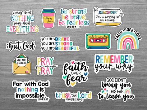 Sticker Branding, Stickers Bible Verse, Bible Journal Stickers, Happy Planner Free Printable, Why Pray, Jesus Printable, Mini Bible, Faith Board, Faith Journey